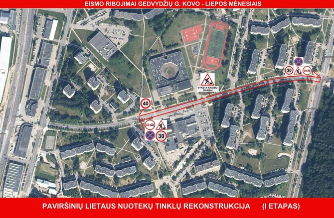Bendrovės nuotr./Eismo ribojimų schema
