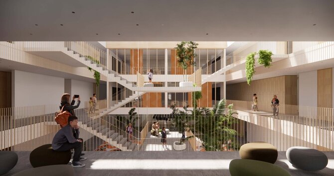 Office De Architectura vizualizacija /Progimnazija Lozoraičio g. 