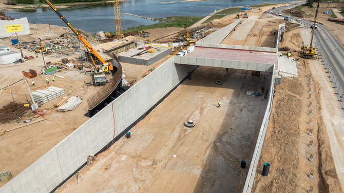 Kauno miesto savivaldybės nuotr./Tunelio ir viaduko statybos