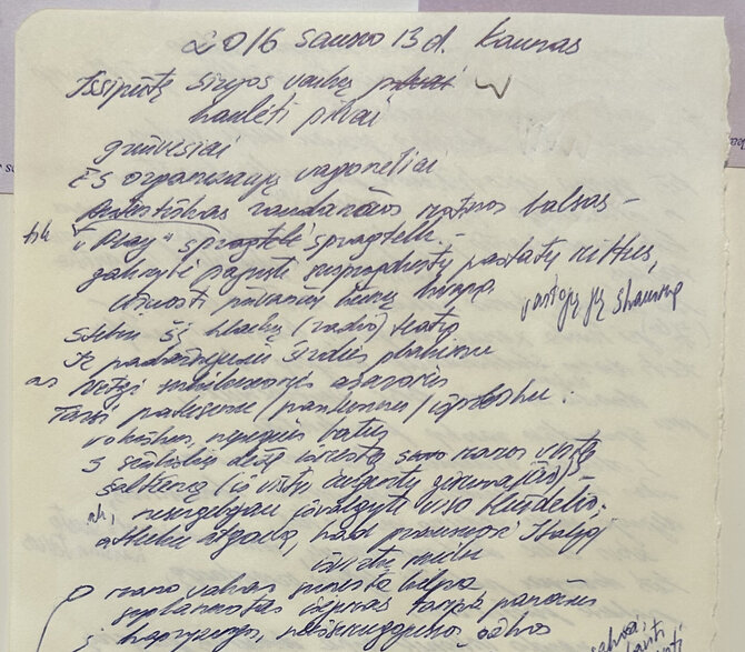 Organizatorių nuotr./Poetų rankraščių paroda AP galerijoje