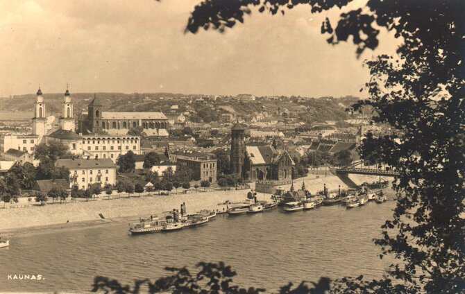 S. Sajausko asmeninis archyvas/Kauno panorama nuo Aleksoto kalno. Kaunas, XX a. 4 dešimtmetis