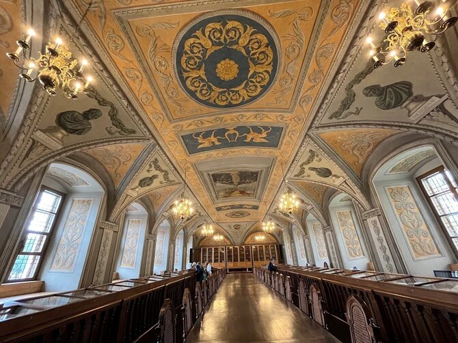 Pranešimo žiniasklaidai autorių nuotr./Lietuvos Didžiosios kunigaikštystės laikų interjerai rodo juos buvus integralia Vakarų Europos dalimi. Vilniaus Universiteto biblioteka