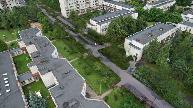 Vilniaus vystymo kompanijos vizualizacija/Ugnijos skveras ir Čikagos alėja
