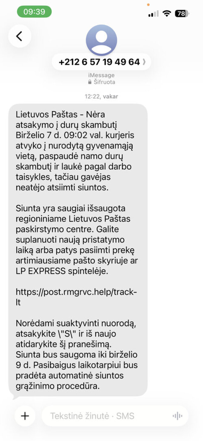 Asmeninio archyvo nuotr./Sukčių žinutės