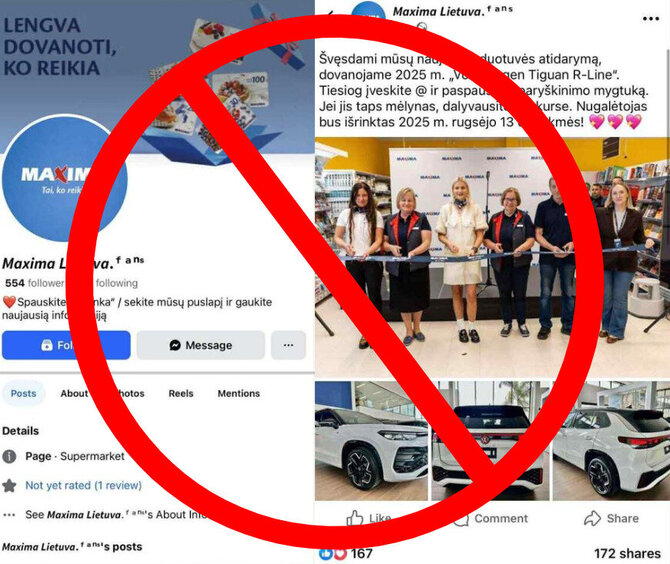 Bendrovės nuotr./„Maximos“ vardu rengiami netikri konkursai