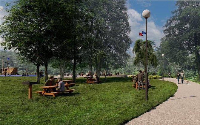 Vilniaus vystymo kompanijos vizualizacija/Grigiškių paplūdimio atnaujinimas