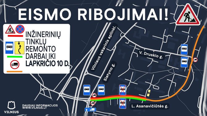 Bendrovės nuotr./Eismo schema L. Asanavičiūtės g.
