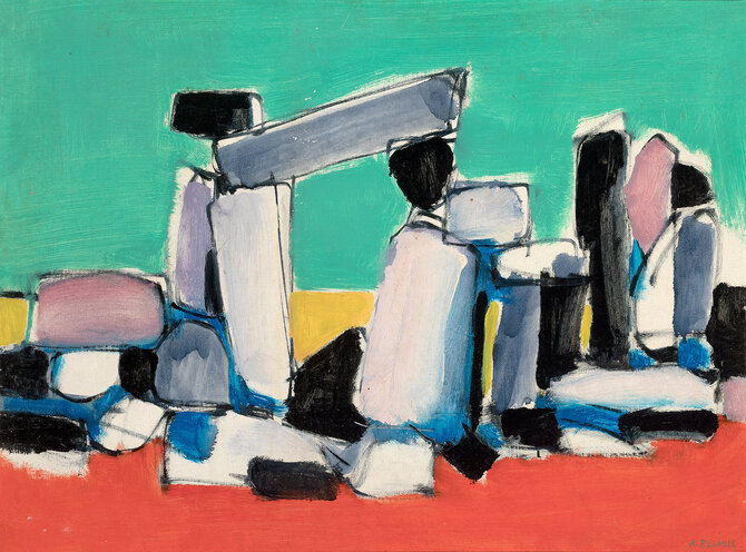 Organizatorių nuotr./Albinas Elskus (1926–2007). Abstrakcija. Leonardo Andriekaus ir brolių pranciškonų išeivijos dailės kolekcija 