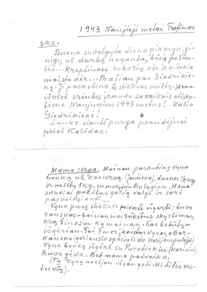 J. Markausko asmeninio archyvo nuotr./Iš K. Markausko tremties užrašų