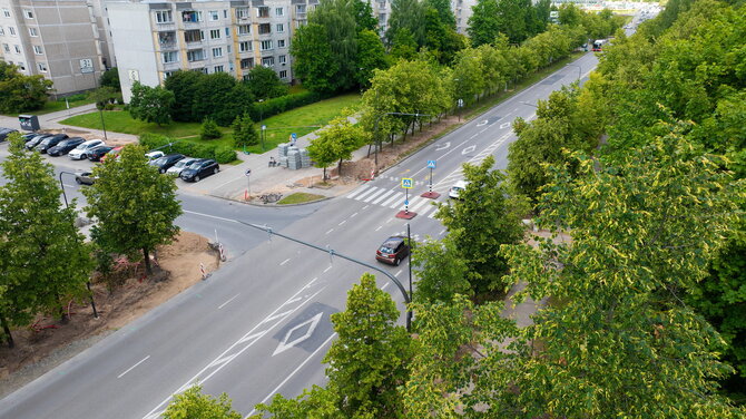 Kauno miesto savivaldybės nuotr./Šarkuvos ir Jotvingių gatvių sankirtoje bus įrengti šviesoforai