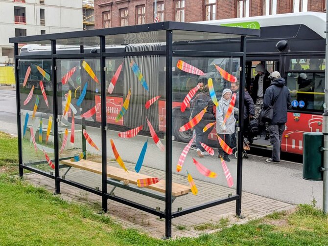 Asmeninio archyvo nuotr./Apklijuotos stotelės Estijoje
