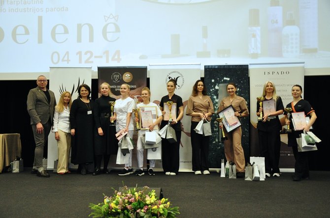 Organizatorių nuotr./Parodos „Pelenė 2024“ metu buvo išrinkti Kosmetikų ir kosmetologų asociacijos konkursų laureatai