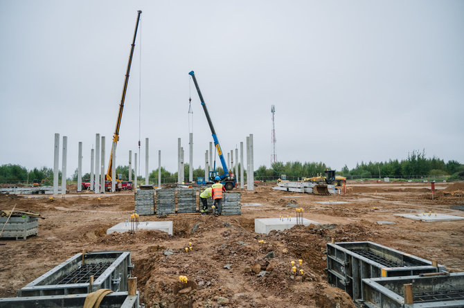 Bendrovės nuotr./„Scania Lietuva“ pardavimų ir aptarnavimo centro statybos