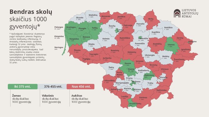 Asmeninio archyvo nuotr./Lietuvos skolų žemėlapis