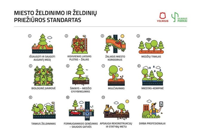 Vilniaus miesto savivaldybės nuotr./Želdinimo standartas