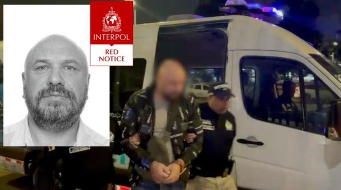 Interpolo ir Kolumbijos teisėsaugos nuotr./Virginijaus Labučio sulaikymas