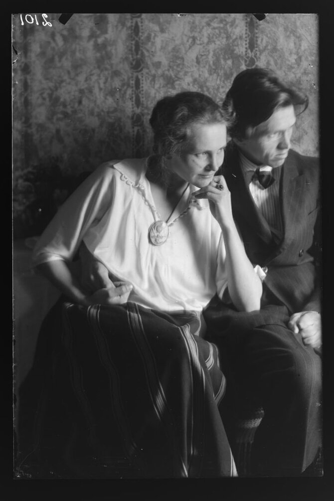 LNM nuotr./Antanas Ingelevičius su žmona Arija Olga. 1923 m. 