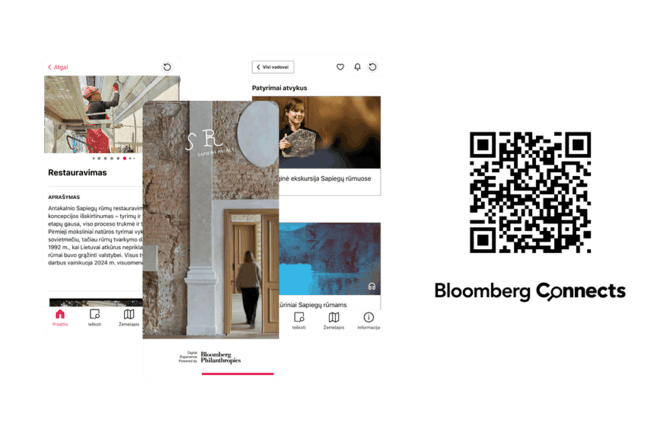 Organizatorių nuotr./Sapiegų rūmai „Bloomberg Connects“ platformoje
