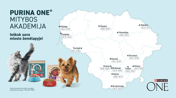 „Purina ONE" nuotr./Startuoja mobili „Purina ONE“ mitybos akademija – kačių ir šunų šeimininkų laukia konsultacijos ir dovanos