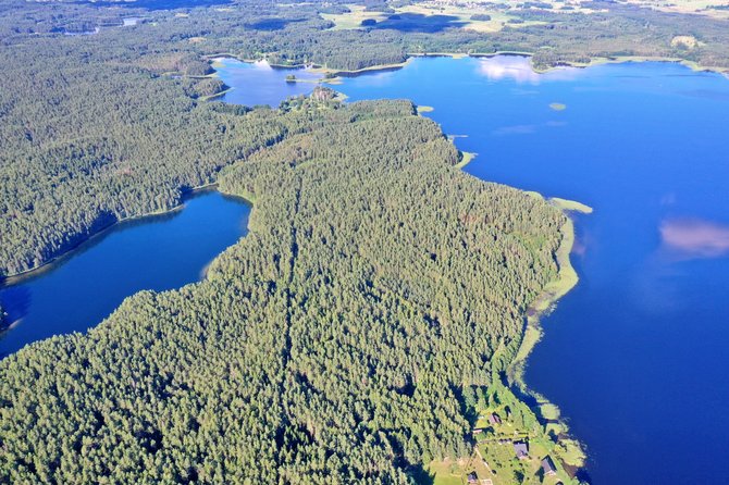 „Namudės“ nuotr./Parduodama 10ha sodybvietė su 444m. Samavo ežero pakrante Gražutės regioniniame parke, Pameldynės k., Zarasų raj.