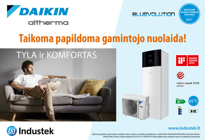 „Daikin Altherna“ nuotr./Kodėl namui šildyti renkasi šilumos siurblį oras–vanduo: specialisto atsakymas