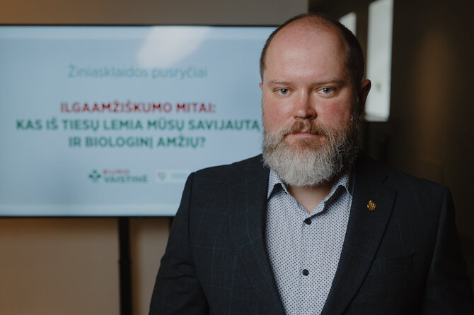 Pranešimo aut. nuotr./Genetikas bei ilgaamžiškumo mokslo atstovas dr. Vaidas Dirsė