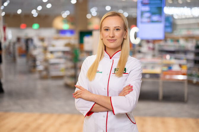 Pranešimo aut. nuotr./„Eurovaistinės“ vaistininkė Gabija Nienė
