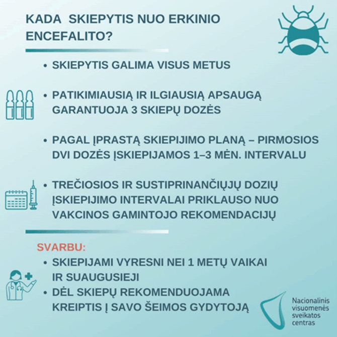 NVSC nuotr./Kada skiepytis nuo erkinio encefalito