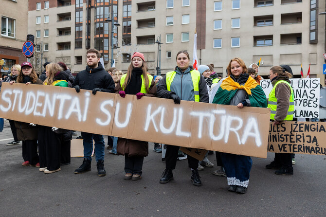Patricija Adamovič / BNS nuotr./Kultūros bendruomenės finalinis mitingas