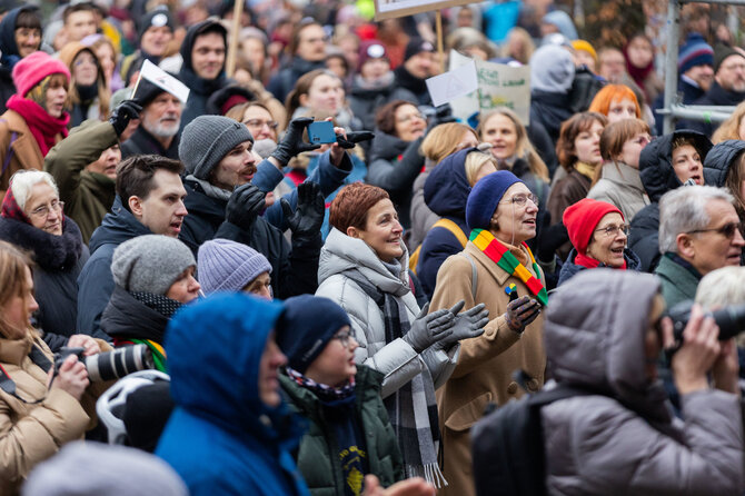 Patricija Adamovič / BNS nuotr./Kultūros bendruomenės finalinis mitingas