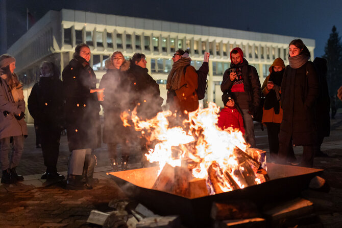 Patricija Adamovič / BNS nuotr./Antrasis protestas „Šalin rankas nuo laisvo žodžio!“