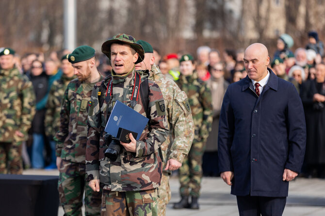 Patricija Adamovič / BNS nuotr./Šaulių priesaikos ir jaunųjų šaulių pasižadėjimo ceremonija