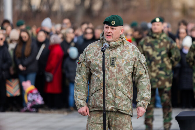 Patricija Adamovič / BNS nuotr./Šaulių priesaikos ir jaunųjų šaulių pasižadėjimo ceremonija