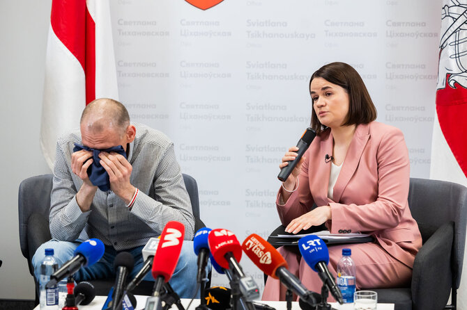 Patricija Adamovič / BNS/Siarhejus Cichanouskis, Sviatlana Cichanouskaja