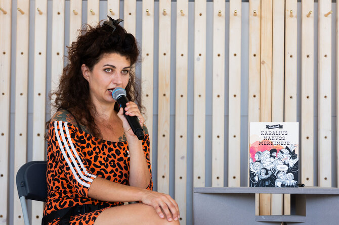Patricija Adamovič / BNS/Miglė Anušauskaitė. Gerdos Jord komikso „Karalius nakvos Merkinėje“ pristatymas.