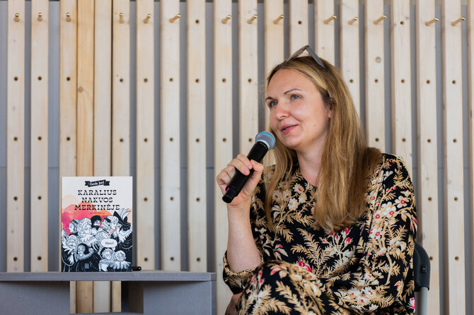 Patricija Adamovič / BNS/Gerdos Jord komikso „Karalius nakvos Merkinėje“ pristatymas