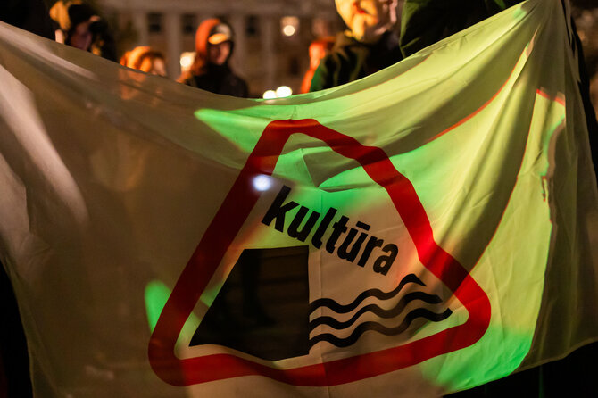 Patricija Adamovič / BNS/Kultūros bendruomenės dainuojantis protestas