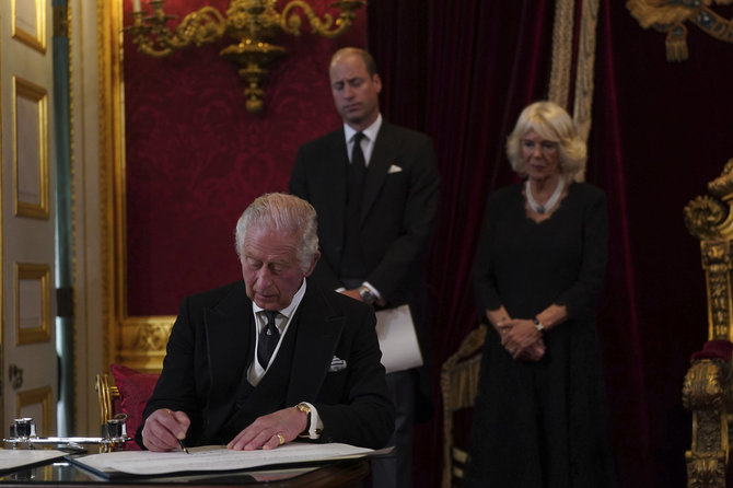 „Scanpix“ nuotr./Karaliaus Karolio III paskelbimo monarchu ceremonija