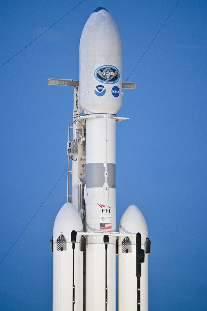 Miguel J. Rodriguez Carrillo/SpaceX „Falcon Heavy“ raketa pakėlė orų palydovą GOES-U