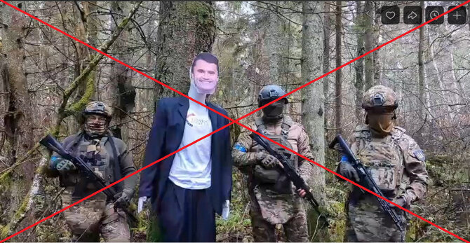 Internauto pasidalinta nuotrauka/Stopkadras iš propagandinio vaizdo įrašo