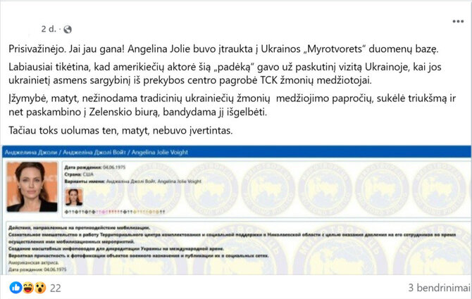 Ekrano nuotrauka iš „Facebook“