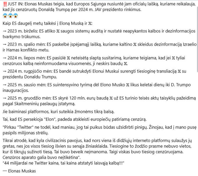 Ekrano nuotrauka iš „Facebook“