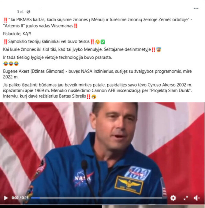 Ekrano nuotrauka iš „Facebook“