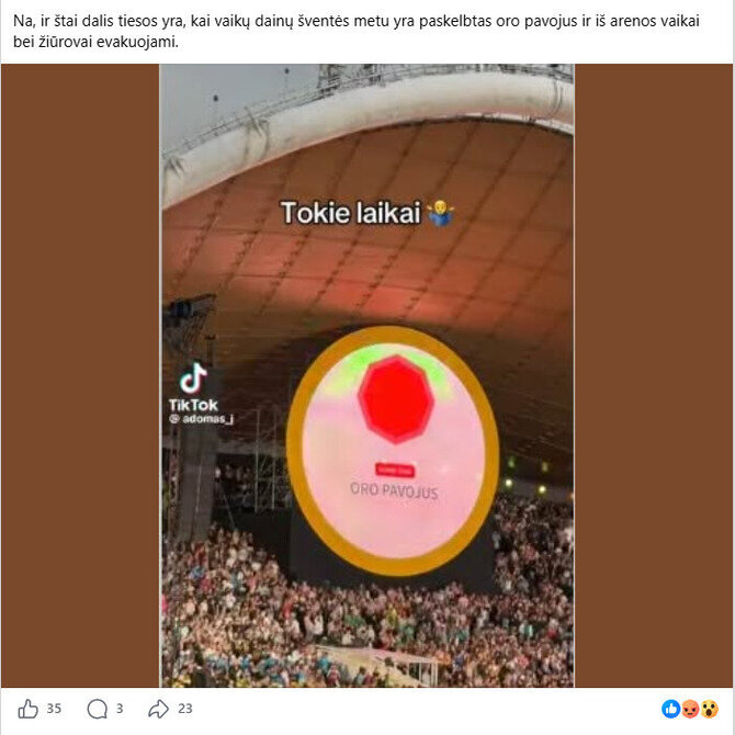 Ekrano nuotrauka iš „Facebook“