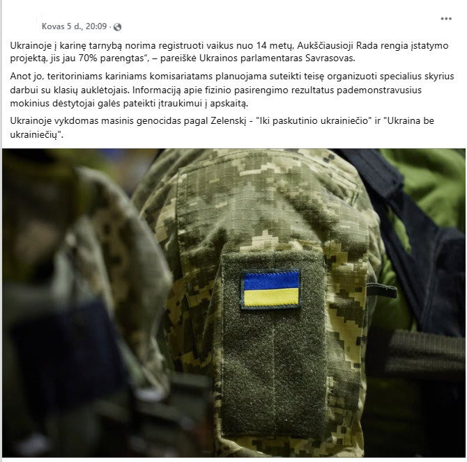 Ekrano nuotrauka iš „Facebook“