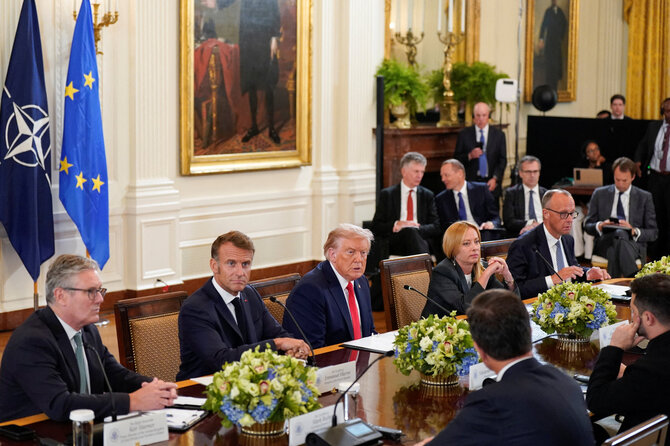 Trumpas susitiko su Europos lyderiais