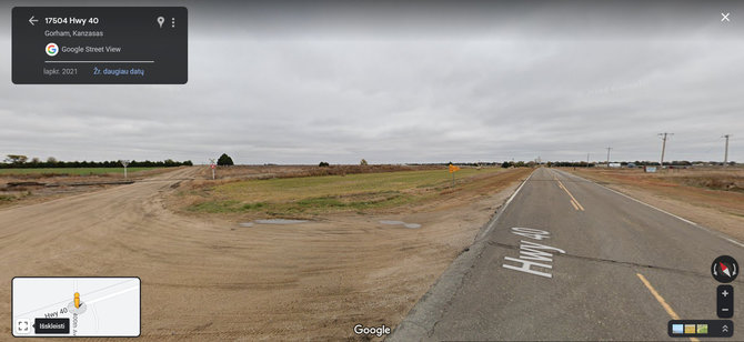 Ekrano nuotr. iš „Google Street Views“/40-asis greitkelis Kanzase