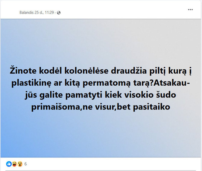 Ekrano kopija iš „Facebook“