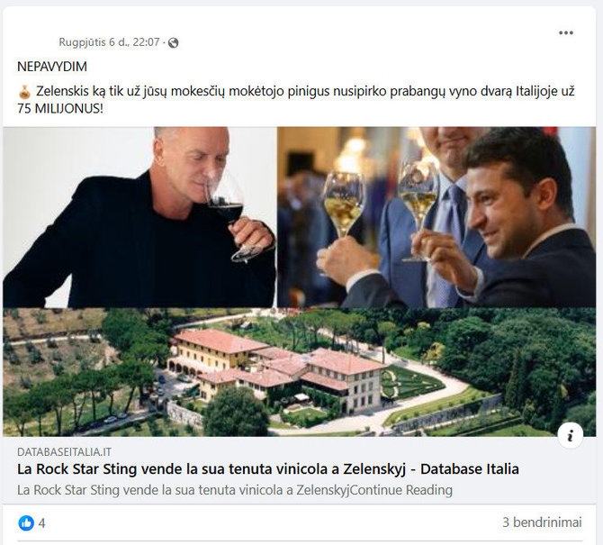 Ekrano nuotrauka iš „Facebook“