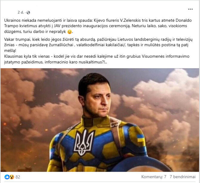 Ekrano nuotrauka iš „Facebook“